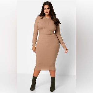 ribbed bodycon maxi dress